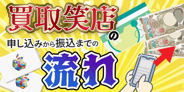 買取笑店の申し込みから振込までの流れ