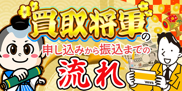 買取将軍の申し込みから振込までの流れ