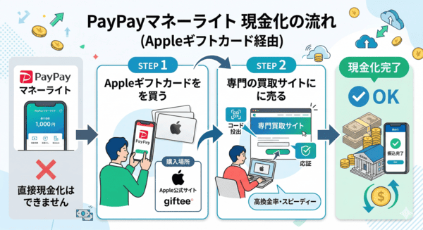 PayPayマネーライト現金化の流れ